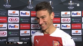 quotNow I start a new chapterquot A delighted Laurent Koscielny reflects on his journey back from injury [upl. by Eilra466]