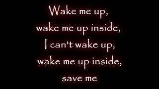 Evanescence Wake me up Inside Lyrics [upl. by Ehr]