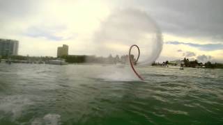 Girl flyboarder does backflip [upl. by Mercorr]