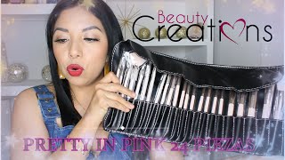 BEAUTY CREATIONS  BROCHAS  PRETTY IN PINK 24 PIEZAS [upl. by Savina738]