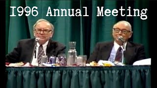 1996 Berkshire Hathaway Annual Meeting Full Version [upl. by Keriann]