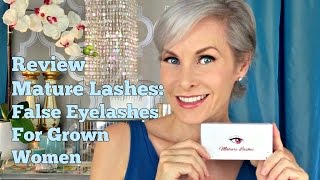 Mature Lashes How To Wear False Eyelashes For Grown Women Two Ways [upl. by Nahtahoj]