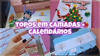 FIZ TOPOS EM CAMADAS  RECORTEI 50 CALENDÁRIOS 2024 [upl. by Johansen]