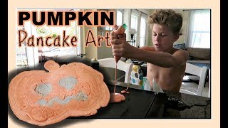 PUMPKIN PANCAKE ART 🎨  Flippin Katie [upl. by Nac112]