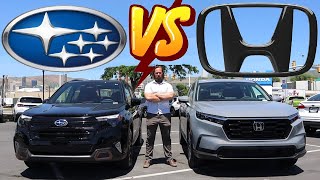 2025 Honda CRV vs 2025 Subaru Forester Is Honda or Subaru Best [upl. by Nsaj]