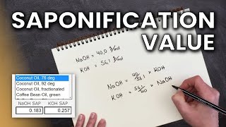 SAPONIFICATION VALUE  All you need to know  Soap Chemistry [upl. by Stallworth]