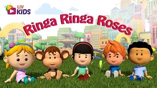 Ringa Ringa Roses with Lyrics  LIV Kids Nursery Rhymes and Songs  HD [upl. by Bergquist]