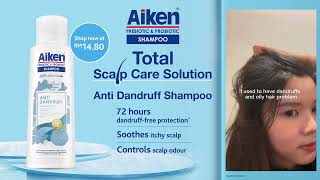 AikenShampoo Anti Dandruff 72Hour Scalp Protection  Controls scalp itchiness amp scalp odour [upl. by Art]