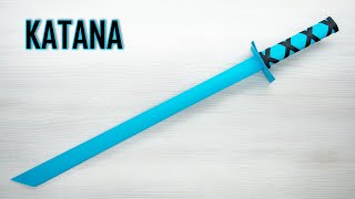 How to make a KATANA out of paper Easy paper katana origami [upl. by Leksehc]