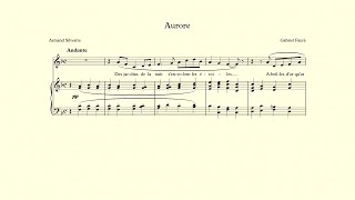 Aurore  Fauré  accompaniment in F major [upl. by Cave88]