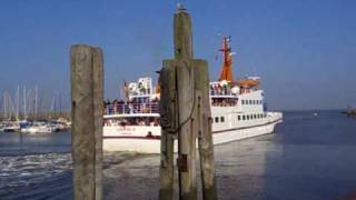 Nordsee Fähre Langeoog III legt ab Hafen Bensersiel [upl. by Llenaej215]