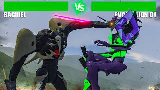 EVA01 vs SACHIEL Battle RP with healthbars in Kaiju Arisen 50 [upl. by Prevot]