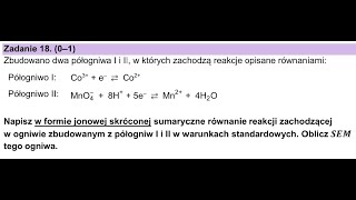 Zadanie 18 CKE 2024 Czerwiec  Elektrochemia  Szereg elektrochemiczny [upl. by Ellan]