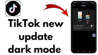 Tiktok new update dark mode for TikTok ✅ New update and new features dark mode for TikTok [upl. by Dorisa]