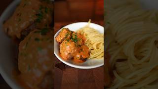 Pasta meatballs with reblochon sauce 🤤 Lionfield shorts [upl. by Timofei]