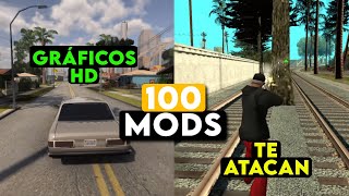 He instalado 100 mods en mi GTA San Andreas Especial 100K Suscriptores [upl. by Aibonez]