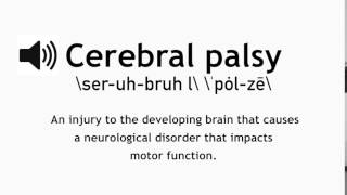 How to Pronounce Cerebral Palsy CP [upl. by Alper454]