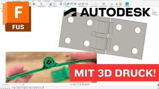 Print in Place Scharnier 3D Druck und CAD [upl. by Lewin374]