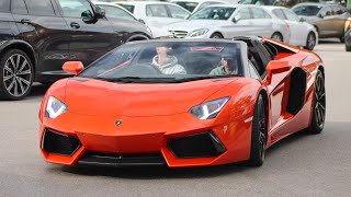 Supercars in Alderley Edge 2023 Aventador 430 Scuderia Testarossa UK’s first Spectre GT3 RS… [upl. by Enitsirhk569]