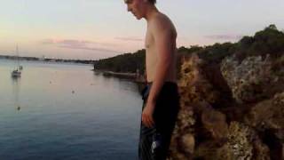 OMG MUST WATCH guy dives and splits head open on rocks [upl. by Ylac]