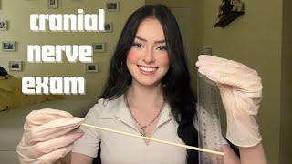 ASMR cranial nerve exam 👩🏻‍⚕️🩺 [upl. by Ahsiekel]