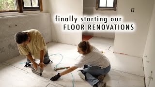 finally starting our FLOOR RENOVATION project  found FREE outdoor lights  XO MaCenna Vlogs [upl. by Columbus421]