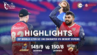 ILT20 S2  हिंदी  HIGHLIGHTS  Desert Vipers VS MI Emirates  T20 Cricket  30th Jan [upl. by Kacy693]