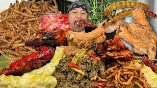 CHICHAWORM SPICY LAING CRISPY PORK SPARE RIBS INASAL CHICKEN CABBAGE BEEF ROLL IHAW STREETFOOD [upl. by Holly-Anne284]