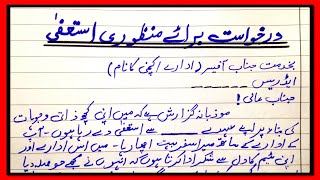 Application for Resignation  How to write application for Resignation in Urdu  Resignation Letter [upl. by Linker]