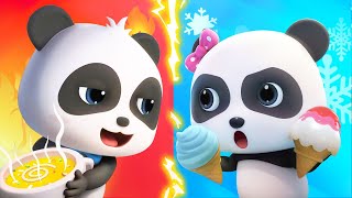 Hot vs Cold Challenge🥵🥶  Healthy Habits  Nursery Rhymes amp Kids Songs  BabyBus [upl. by Ymmit]