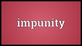 Impunity Meaning [upl. by Rex]