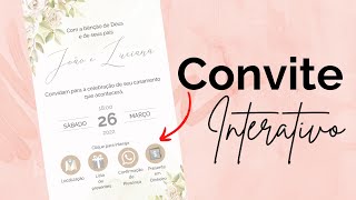 COMO FAZER CONVITE DE CASAMENTO INTERATIVO COM LINK [upl. by Lihas]