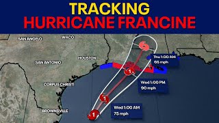 TRACKING FRANCINE Tropical storm officials becomes a hurricane  LATEST [upl. by Ykciv414]