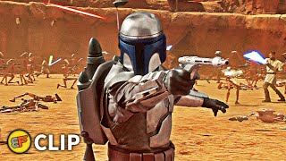 Jedi vs Droid Army  Battle of Geonosis Part 1  Star Wars Attack of the Clones 2002 Movie Clip [upl. by Eelinej]