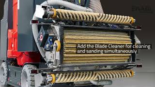 SemiAutomatic Wind Turbine Blade Sanding With Tyrolit POWER [upl. by Pernell]