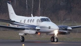 Beechcraft King Air C90GTi  Take Off at Airport BernBelp  Nice Turboprop Sound [upl. by Knitter562]