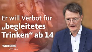 Karl Lauterbach will quotbegleitetes Trinkenquot und Lachgas für Jugendliche verbieten  Aktuelle Stunde [upl. by Yecaj298]