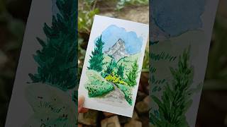 watercolour painting  Easy watercolour drawing shorts art painting watercolour [upl. by Lawlor]