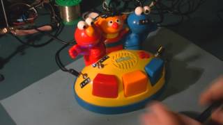 Circuit Bent Sesame Street Elmos Giggle Gang Piano by freeform delusion [upl. by Kcirrek]