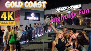 Nightlife Party  Gold Coast Australia 🇦🇺 4k Walk Surfers Paradise [upl. by Maire]