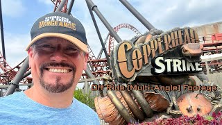 COPPERHEAD STRIKE at CAROWINDS North amp South Carolina USA Off Ride Footage [upl. by Tien849]