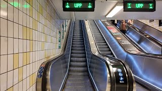 Sweden Stockholm TCentralen Subway Station 1X escalator [upl. by Aratak985]