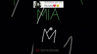 MIA Name create a brand logo ♥️comment your namestatus viralshort subscribe logo [upl. by Emee]