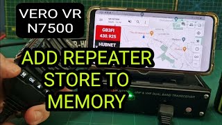 VGC VRN7500 ADD REPEATER STORE TO MEMORY CHANNEL [upl. by Aliehs]