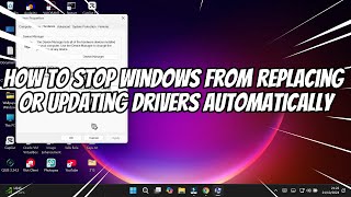 How to Stop Windows From Replacing or Updating Drivers Automatically [upl. by Ode]