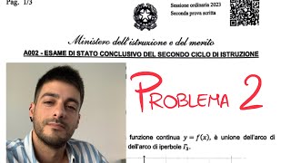 Maturità 2023  Seconda prova MATEMATICA SVOLTA  Problema 2 [upl. by Roderic]