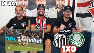 REACT SANTOS 1X0 PALMEIRAS  SANTOS JOGOU BEM E LARGA NA FRENTE [upl. by Adele]