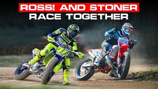 Valentino Rossi And Casey Stoner Race Together At VR46 Ranch [upl. by Sug]