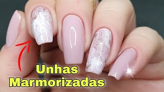 Jeito mais fácil de fazer Unhas Marmorizadas  Naty Scalada [upl. by Queri]