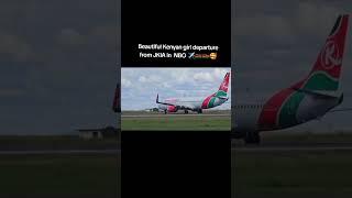 Kenya Airways B737 Take off from Nairobi airport to Accra [upl. by Laspisa838]